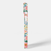 Coques Case-Mate iPhone Monogramme de fleurs ditsy rouges et roses (Verso / Gauche)
