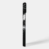 Coques Case-Mate iPhone Monogramme de flocon de neige noir et blanc (Verso / Droite)