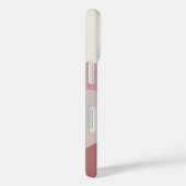 Coques Case-Mate iPhone Monogramme de flux couleur Boho Rose poussiéreux (Verso / Droite)