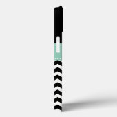 Coques Case-Mate iPhone Monogramme de fromage blanc noir (Verso / Droite)