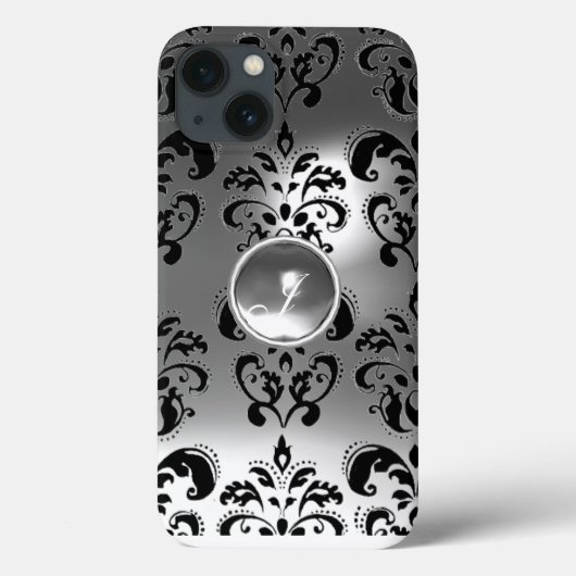 COQUES Case-Mate iPhone MONOGRAMME DE GEM BLACK WHITE (Verso)