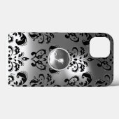 COQUES Case-Mate iPhone MONOGRAMME DE GEM BLACK WHITE (Verso (horizontal))
