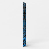 COQUES Case-Mate iPhone MONOGRAMME DE GEM BLUE BLACK DAMASK (Dos/Gauche)