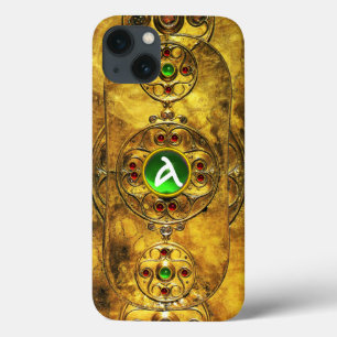 iPhone 13 COQUE MONOGRAMME DE GEM DE L'ÉMERAUDE CELTIQUE WARRIOR S