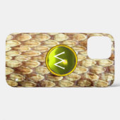 COQUES Case-Mate iPhone MONOGRAMME DE GEM JAUNE CROTALUS (Verso (horizontal))
