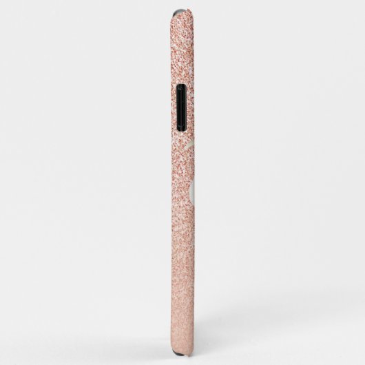 Coques Case-Mate iPhone Monogramme de girly rose moderne personnalisé magn (Dos/Droite)