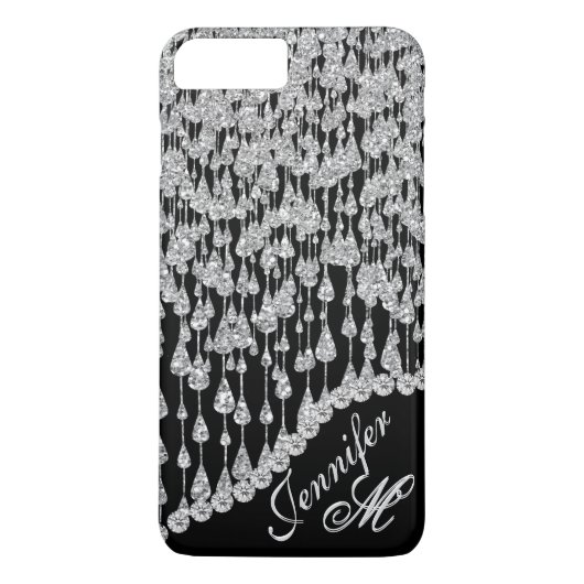 Coques Case-Mate iPhone Monogramme de glaçons de diamant (Dos)
