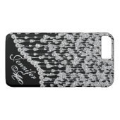 Coques Case-Mate iPhone Monogramme de glaçons de diamant (Dos (Horizontal))