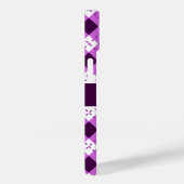 Coques Case-Mate iPhone Monogramme de Jacquard pourpre (Verso / Droite)
