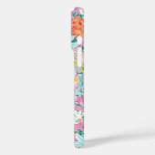 Coques Case-Mate iPhone Monogramme de jardin rose coloré (Verso / Gauche)