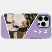 Coques Case-Mate iPhone Monogramme de la lavande photo (Verso (horizontal))