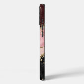 Coques Case-Mate iPhone Monogramme de la Parties scintillant dorée noire (Verso / Gauche)