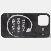 Coques Case-Mate iPhone Monogramme de la phrase du tableau de bord (Verso (horizontal))