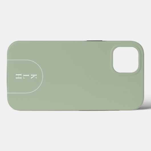 Coques Case-Mate iPhone Monogramme de la taille moderne (Verso (horizontal))