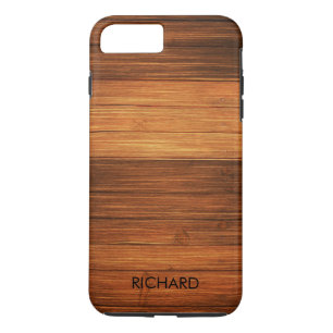 Coques Pour iPhone Monogramme de la texture du bois