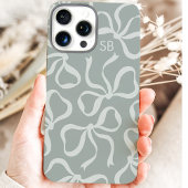 Coques Case-Mate iPhone Monogramme de la tige de bois Dusty