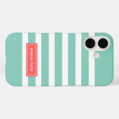 Coques Case-Mate iPhone Monogramme de l'eau et du corail (Verso (horizontal))