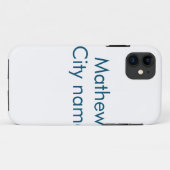 Coques Case-Mate iPhone monogramme de lettre initiale simple ajoutez votre (Dos (Horizontal))