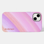 Coques Case-Mate iPhone Monogramme de ligne rétro élégant moderne (Verso (horizontal))