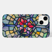 Coques Case-Mate iPhone Monogramme de ligne rétro élégant moderne (Verso (horizontal))