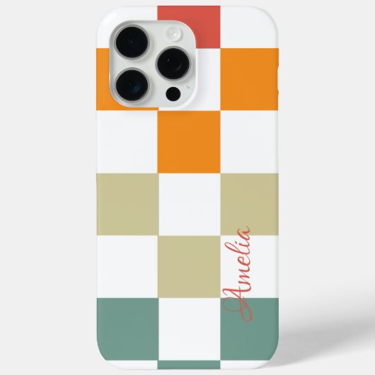 Coques Case-Mate iPhone Monogramme de ligne rétro élégant moderne (Verso)