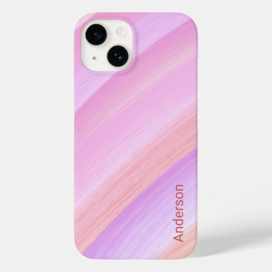 Coques Case-Mate iPhone Monogramme de ligne rétro élégant moderne (Verso)