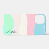 Coques Case-Mate iPhone Monogramme de ligne rétro élégant moderne (Verso (horizontal))