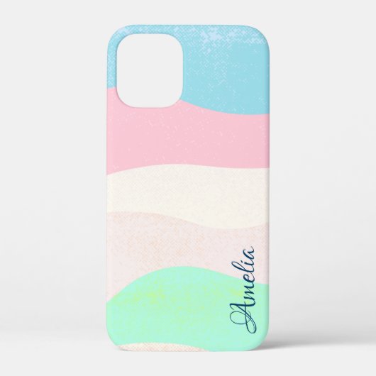 Coques Case-Mate iPhone Monogramme de ligne rétro élégant moderne (Verso)
