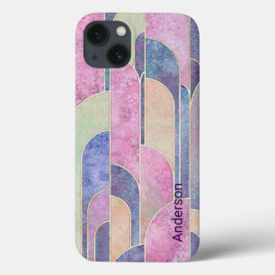 Case-Mate iPhone Case Monogramme de ligne rétro élégant moderne