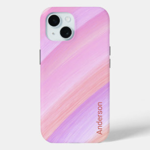 Coque Pour iPhone 15 Monogramme de ligne rétro élégant moderne