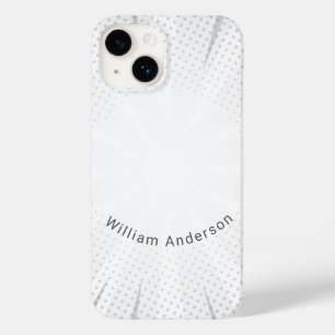 Coque Pour iPhone 14 Monogramme de ligne rétro élégant moderne