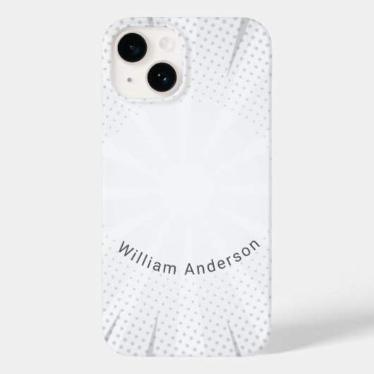 Coques Case-Mate iPhone Monogramme de ligne rétro élégant moderne (Verso)
