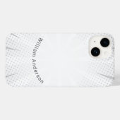 Coques Case-Mate iPhone Monogramme de ligne rétro élégant moderne (Verso (horizontal))