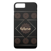Coques Case-Mate iPhone Monogramme de mandala rustique Brown Terre (Dos)
