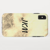 Coques Case-Mate iPhone monogramme de marbre (Dos (Horizontal))