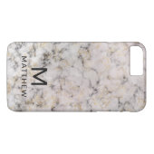 Coques Case-Mate iPhone Monogramme de marbre (Dos (Horizontal))
