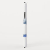 Coques Case-Mate iPhone Monogramme de marbre d'Ombre d'aquarelle bleue (Dos/Droite)