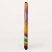 Coques Case-Mate iPhone Monogramme de marbre d'or arc-en-ciel (Dos/Droite)