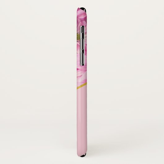 Coques Case-Mate iPhone Monogramme de marguerite rose (Dos/Gauche)