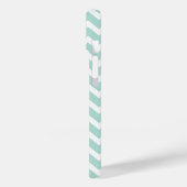Coques Case-Mate iPhone Monogramme de menthe Chevron (Verso / Gauche)