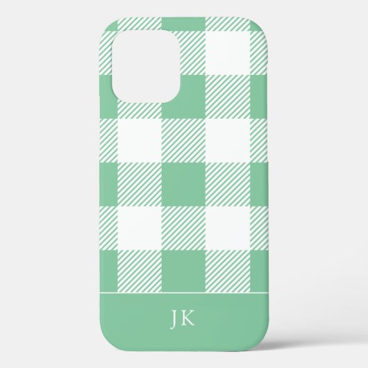 Coques Case-Mate iPhone Monogramme de Motif à plat Rustique Aqua (Verso)