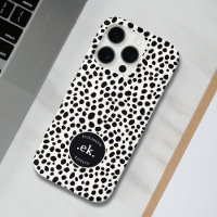 Monogramme de motif abstrait de chien dalmate
