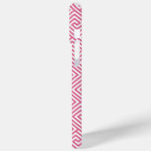 Coques Case-Mate iPhone Monogramme de Motif de clé grecque rose et bleu ma (Verso / Gauche)