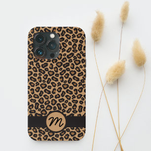 Case-Mate iPhone Case Monogramme de Motif de léopard Brown