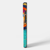 Coques Case-Mate iPhone Monogramme de Motif de Patchwork Abstrait moderne (Verso / Gauche)