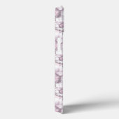 Coques Case-Mate iPhone Monogramme de motif floral gris et rose chic (Verso / Droite)
