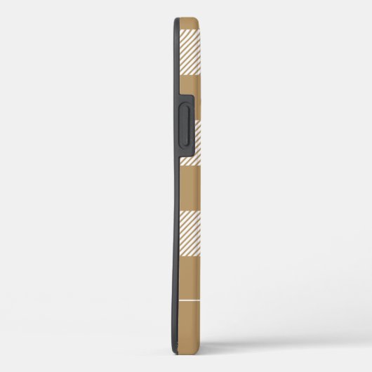 Coques Case-Mate iPhone Monogramme de Motif neutre rustique (Verso / Droite)