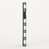 Coques Case-Mate iPhone Monogramme de Motif plaqué en noir gras En vichy b (Dos/Droite)