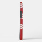 Coques Case-Mate iPhone Monogramme de Motif rouge rustique (Verso / Droite)