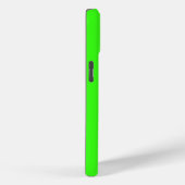 Coques Case-Mate iPhone Monogramme de néon fluorescent vert (Verso / Droite)